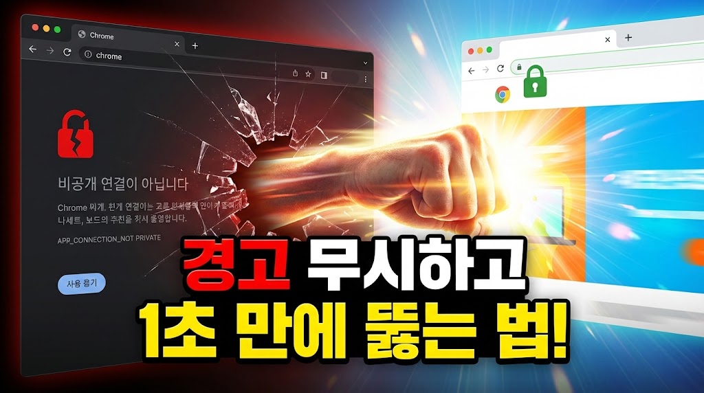 크롬 “비공개 연결이 아닙니다” 해결책: 경고 무시하고 1초 만에 뚫는 법