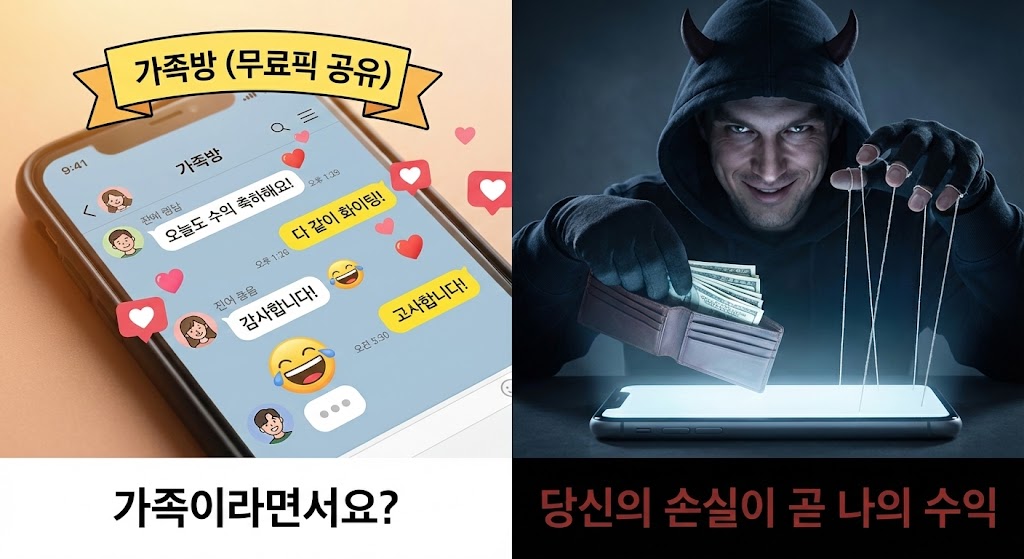 가족방/리딩방의 실체: “무료 픽”의 함정과 죽장(총판 수익)의 비밀