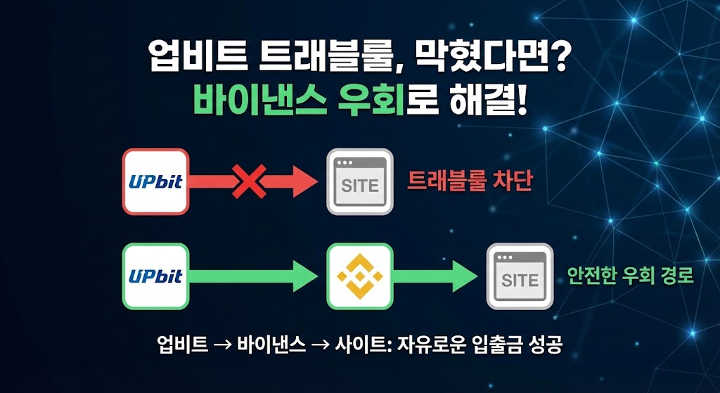 업비트 트래블룰 막힘 현상과 바이낸스 우회를 통한 안전한 입출금 해결 방법 비교