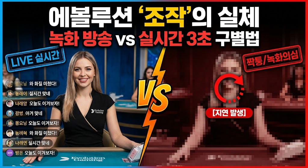 에볼루션 조작 논란 종결: 녹화 방송 구별법과 정품 API 확인 가이드