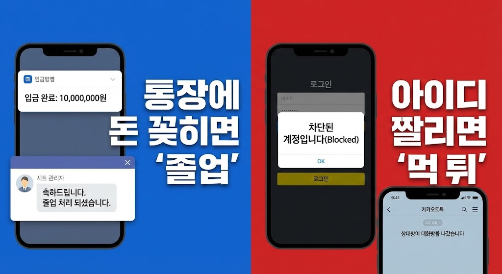 졸업 먹튀 차이: 10연승 후 “나가주세요”는 메이저, “차단”은 사기?